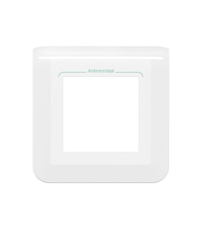 Plaque de finition Mosaic antimicrobien pour 2 modules blanc