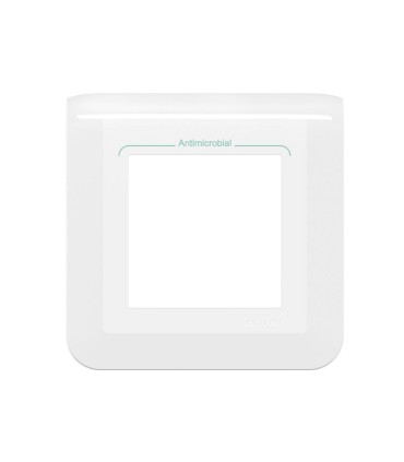 Plaque de finition Mosaic antimicrobien pour 2 modules blanc