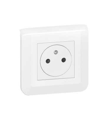 Lot de 6 prises Surface Mosaic blanc complet avec plaque