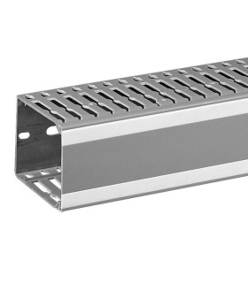 Goulotte Lina25 80x60mm PVC gris RAL7030 longueur 2m