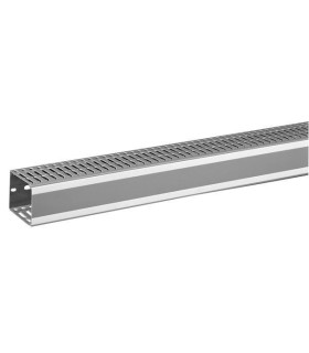 Goulotte Lina25 60x80mm PVC gris RAL7030 longueur 2m