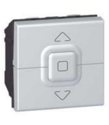 Interrupteur Mosaic volets roulants 500W maximum 2 modules alu
