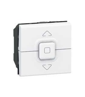Interrupteur de volets antimicrobien Mosaic 500W maximum  2 modules - blanc