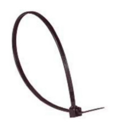 100 Colliers Colring noirs denture intérieure largeur 3,5mm longueur 360mm