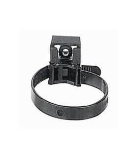 100 Colliers à embases noirs protégés à denture intérieure câble Ø13 à Ø38mm ou conduit IRL Ø16 à Ø32mm