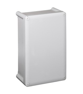 Boîtier industriel plastique IP55 IK07 310x240x124mm avec couvercle opaque RAL7035