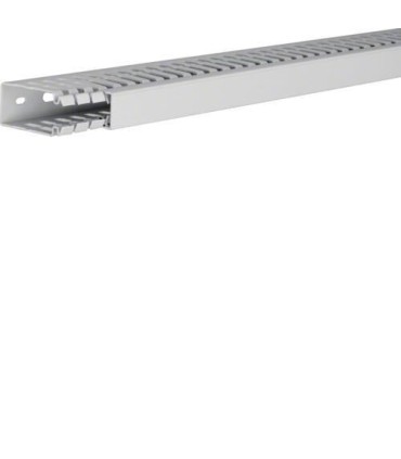 Goulotte de câblage sans halogène en PC-ABS beha-set L 25mm x H 60mm X 2000 mm gris clair