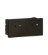 Double prise 2P+T Surface Mosaic Link raccordement latéral 4 modules - noir mat