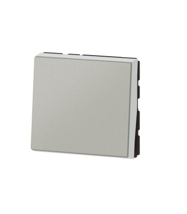 Poussoir ou poussoir inverseur Mosaic Easy-Led 6A 250V 2 modules alu