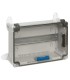 Boîtier industriel plastique IP55 IK07 310x240x124mm avec couvercle transparent GRIS