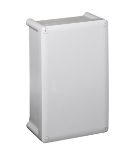 Boîtier industriel plastique IP55 IK07 270x170x86mm avec couvercle opaque RAL7035
