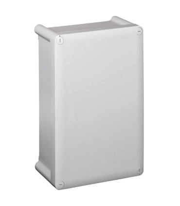 Boîtier industriel plastique IP55 IK07 270x170x86mm avec couvercle opaque RAL7035