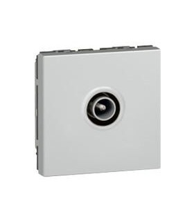 Prise TV Mosaic Ø9,52mm mâle 2 modules alu