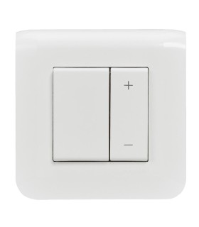 Variateur Mosaic toutes charges 2 fils blanc complet avec plaque