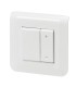 Variateur Mosaic toutes charges 2 fils blanc complet avec plaque