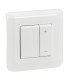 Variateur Mosaic toutes charges 2 fils blanc complet avec plaque