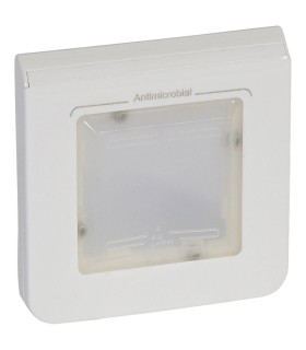 Plaque Mosaic antimicrobien étanche avec membrane IP44, 2 modules - blanc