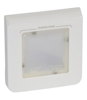 Plaque Mosaic antimicrobien étanche avec membrane IP44, 2 modules - blanc