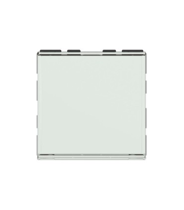 Poussoir inverseur antimicrobien porte-étiquette Mosaic Easy-Led 6A 250V 2 modules blanc