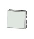 Poussoir inverseur antimicrobien porte-étiquette Mosaic Easy-Led 6A 250V 2 modules blanc