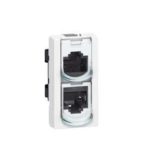 Prise MOSAIC RJ45 doubleur TEL/DATA FTP
