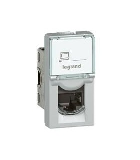 Prise RJ45 catégorie 6 UTP Mosaic 1 module alu