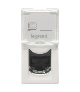 RJ45 Mosaic catégorie 6 UTP 1 module blanc