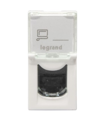 RJ45 Mosaic catégorie 6 UTP 1 module blanc
