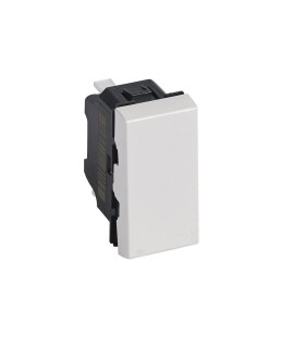 Poussoir inverseur Mosaic 6A 250V~  1 module blanc