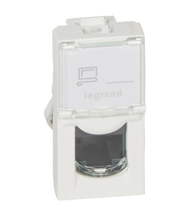Prise RJ45 catégorie 5e UTP Mosaic 1 module blanc