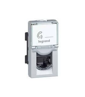 Prise RJ45 MOSAIC Cat 5E FTP  1 module ALU