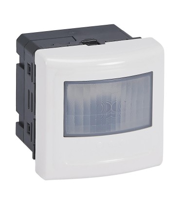 Détecteur mural universel Mosaic 2 fils sans neutre à détection infrarouge 100W LED 2 modules blanc