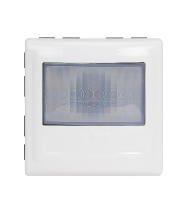 Détecteur mural universel Mosaic 2 fils sans neutre à détection infrarouge 100W LED 2 modules blanc