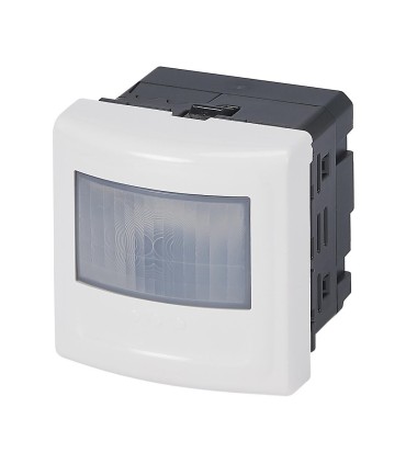 Détecteur mural universel Mosaic 2 fils sans neutre à détection infrarouge 100W LED 2 modules blanc