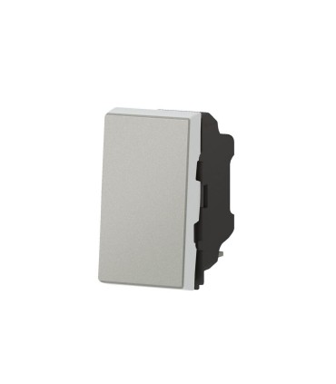 Poussoir et inverseur Mosaic Easy-Led 6A 250V 1 module alu