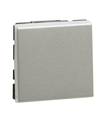 Interrupteur ou va-et-vient Mosaic Easy-Led 10AX 250V~ 2 modules alu