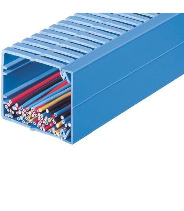 Goulotte de câblage complète BA7 prof 60mm l 40mm bleue