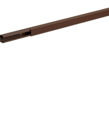 Goulotte lifea PVC h 15mm x p 15mm X L 2000MM sans agrafe marron