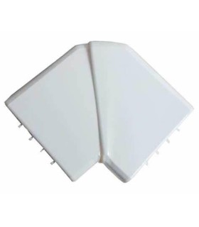 Angle plat 90° pour goulottes DLP monobloc 65x195mm blanc