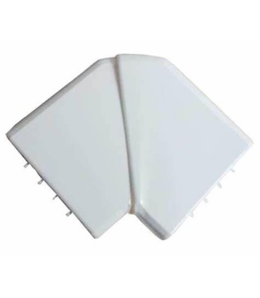 Angle plat 90° pour goulottes DLP monobloc 65x195mm blanc