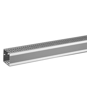 Goulotte Lina25 60x60mm PVC gris RAL7030 longueur 2m