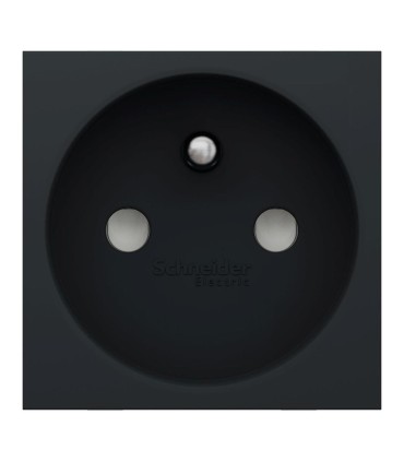 Unica prise 2P+T - 90° - raccord rapide - Anthracite - mécanisme seul