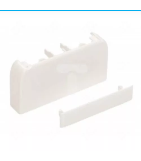 Embout pour goulottes DLP monobloc 50x105mm à couvercle 85mm blanc