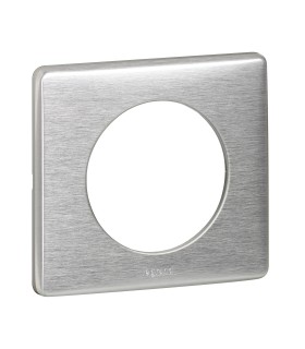 PLAQUE ANODISE 1 POSTE ALUMINIUM - Legrand
