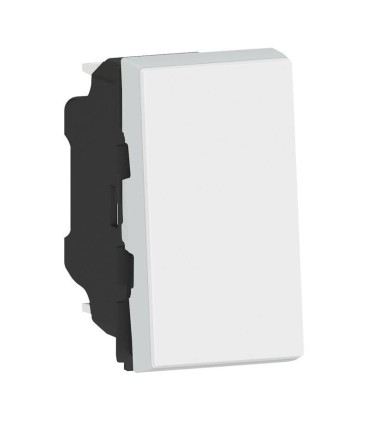 Poussoir inverseur Mosaic avec borne libre de potentiel 6A 250V~ 1 module - Blanc