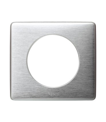 PLAQUE ANODISE 1 POSTE ALUMINIUM - Legrand