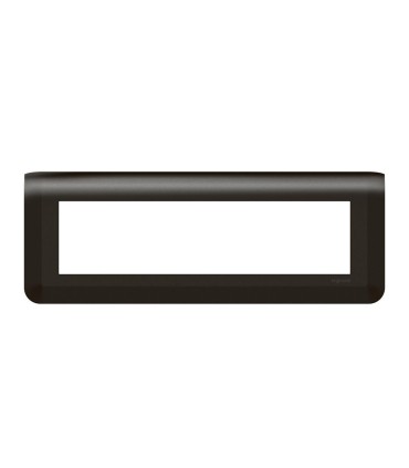 Plaque de finition horizontale Mosaic pour 8 modules noir mat