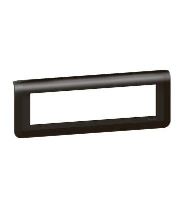 Plaque de finition horizontale Mosaic pour 8 modules noir mat