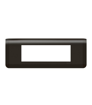 Plaque de finition horizontale Mosaic pour 6 modules noir mat