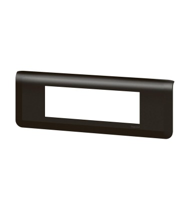 Plaque de finition horizontale Mosaic pour 6 modules noir mat